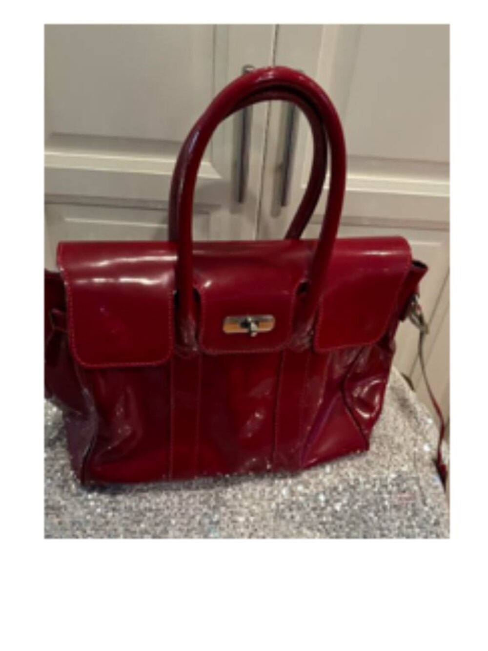 Gorgeous Italian Red Leather Handbag